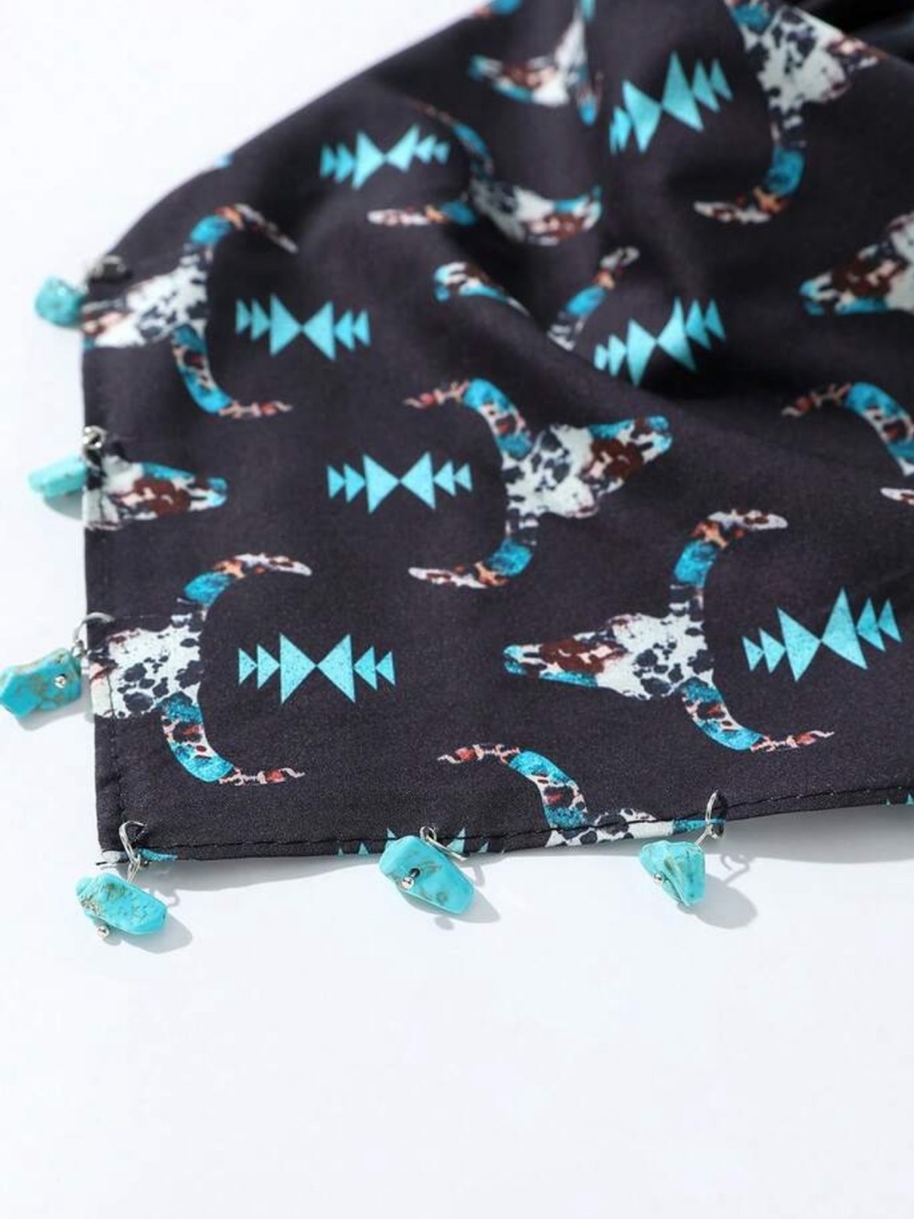 Western Print Scarf S204 - Picture 2 of 6